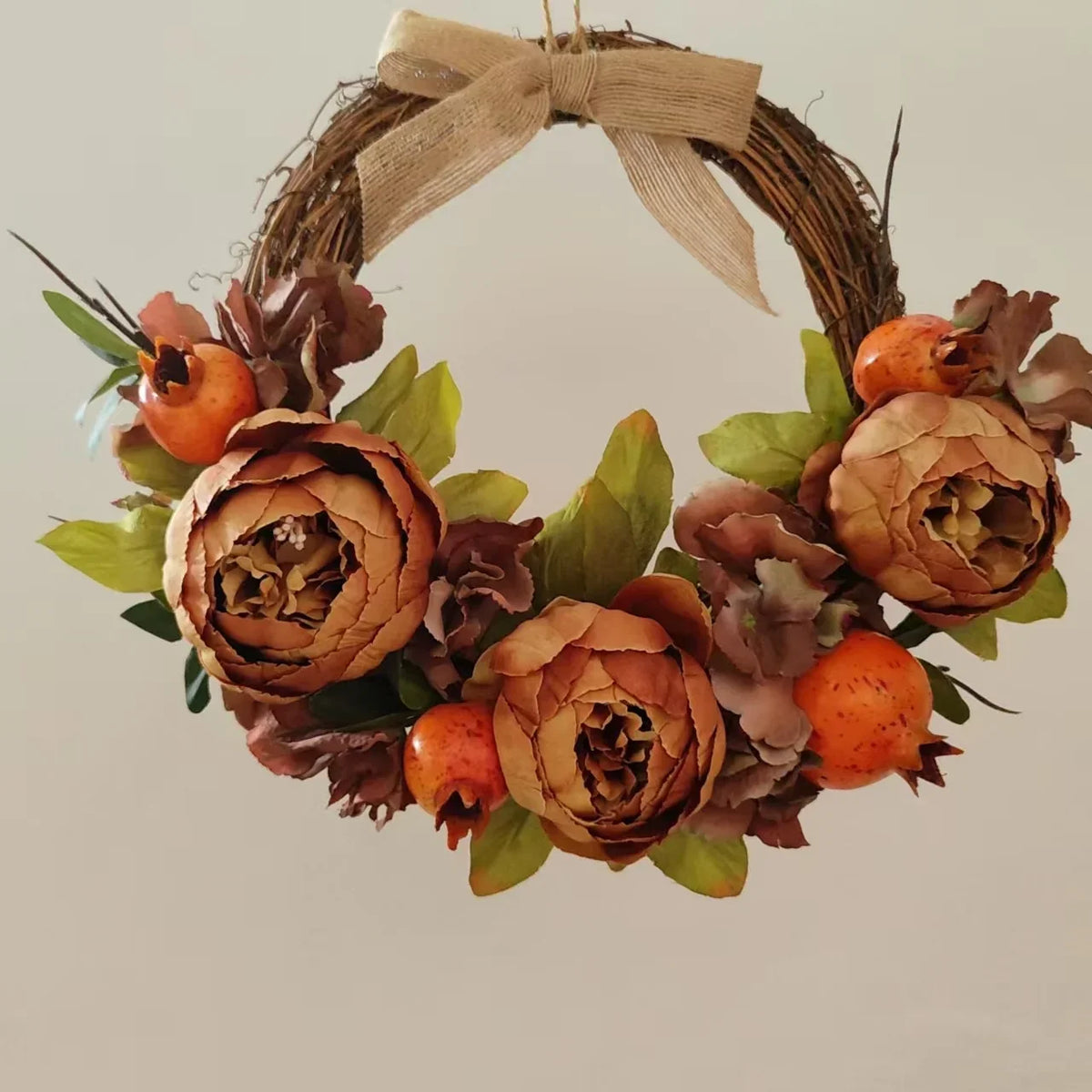Floral Wreath Lifelike Flowers & Greenery Maintenance-Free
