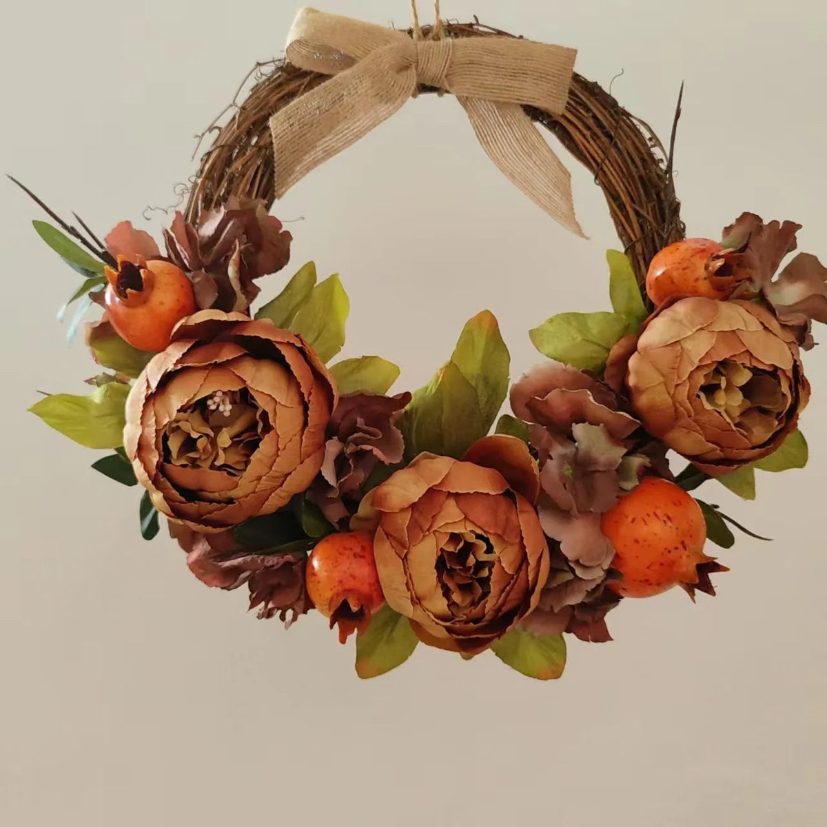 Floral Wreath Rustic Lifelike Maintenance-Free