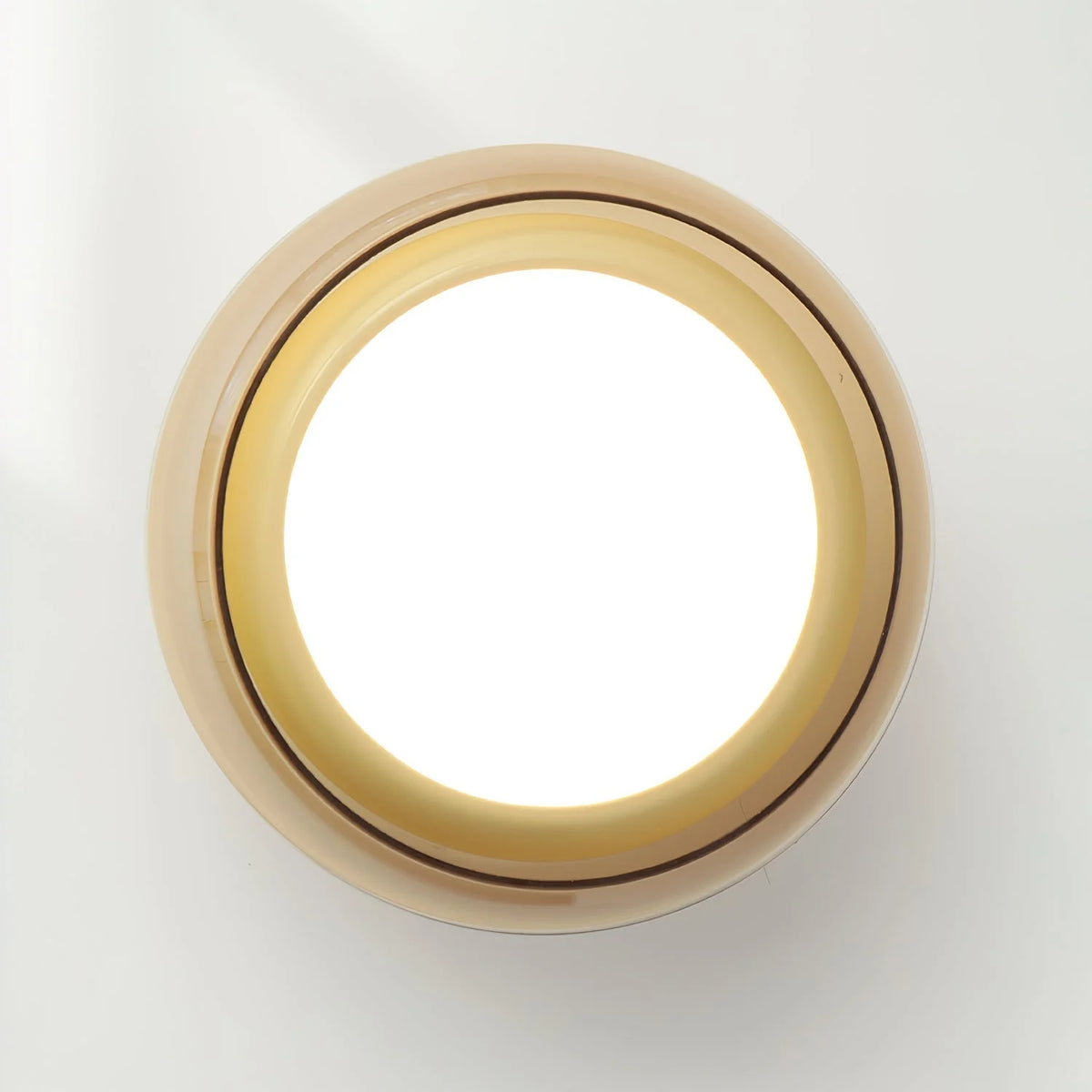Flush Ceiling Light Mid-Century Textured Glass Diffuser