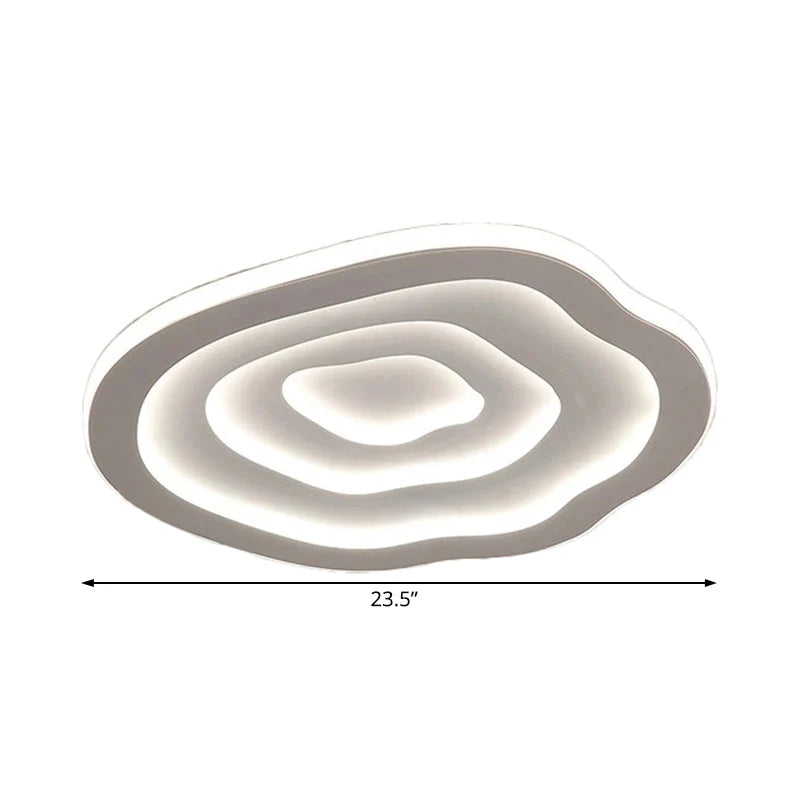 Flush Ceiling Light Ripple Diffuser Integrated LED