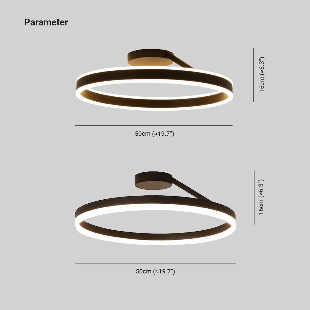 Flush Mount Ceiling Light Dimmable LED With Remote Control