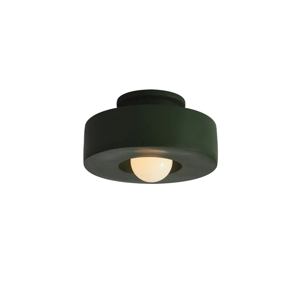 Flush-Mount Ceiling Light Matte Ceramic-Look Integrated LED & Dimmable