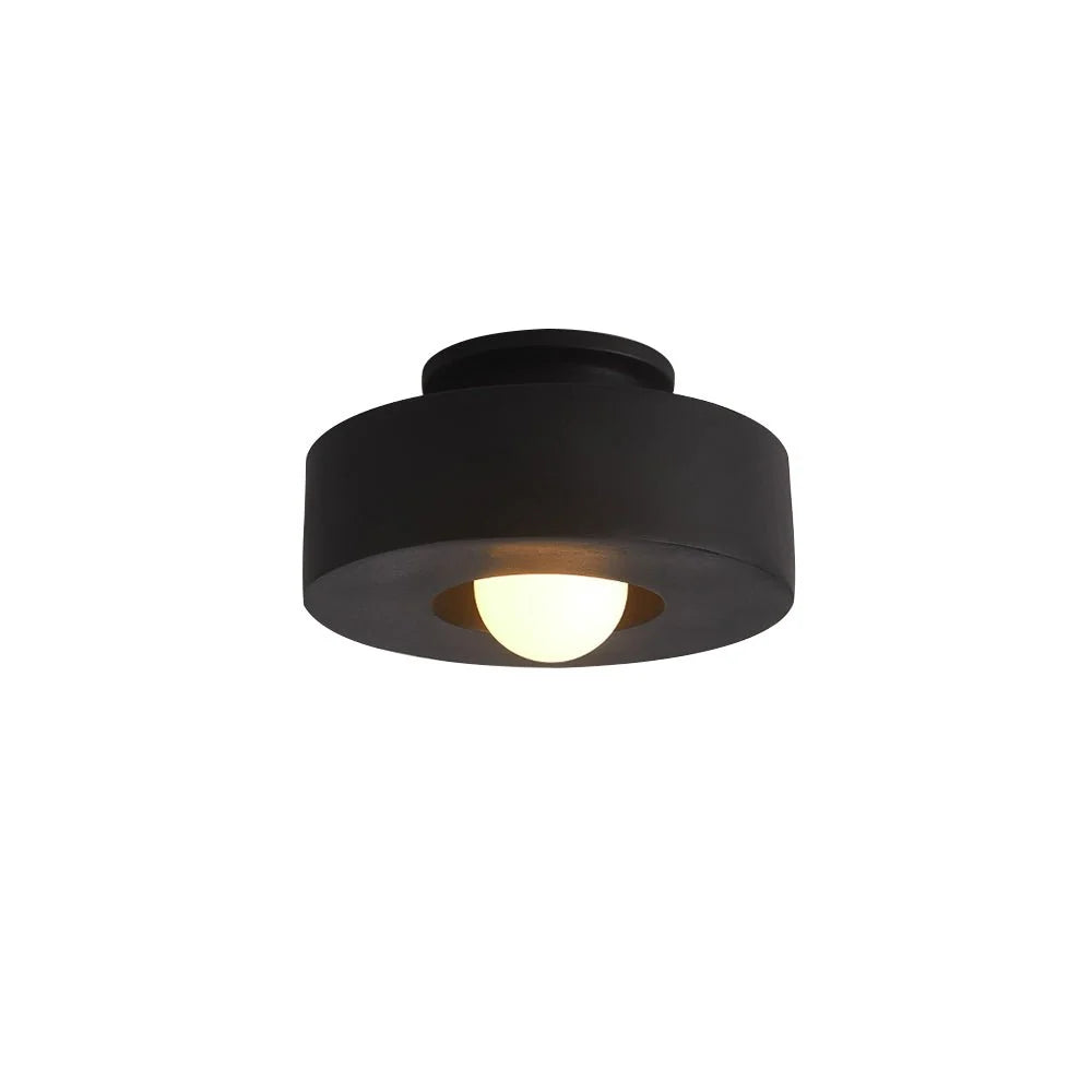 Flush-Mount Ceiling Light Matte Ceramic-Look Integrated LED & Dimmable