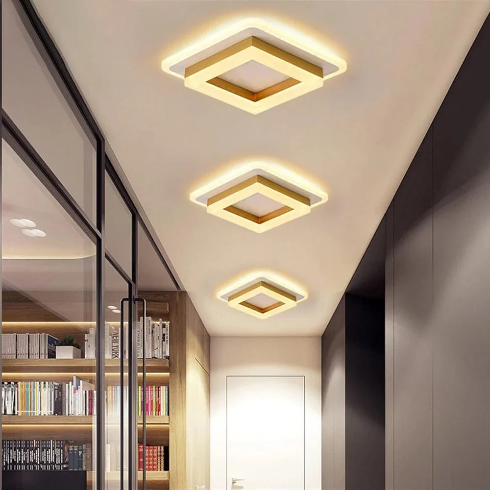 Flush Mount Ceiling Light Square Acrylic Diffuser 24W LED