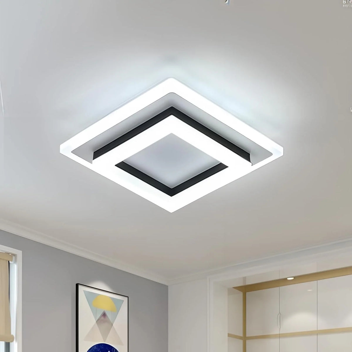 Flush Mount Ceiling Light Square Acrylic Diffuser 24W LED
