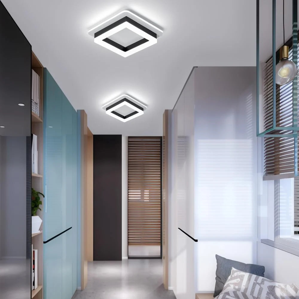 Flush Mount Ceiling Light Square Acrylic Diffuser 24W LED