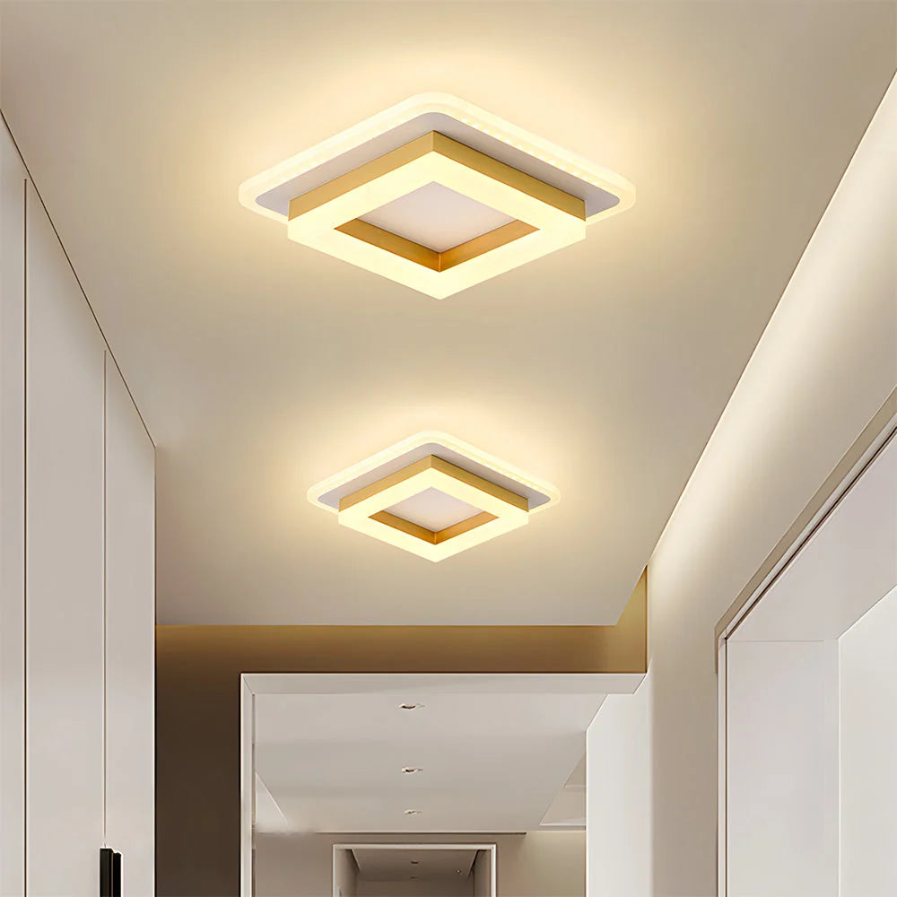 Flush Mount Ceiling Light Square Acrylic Diffuser 24W LED