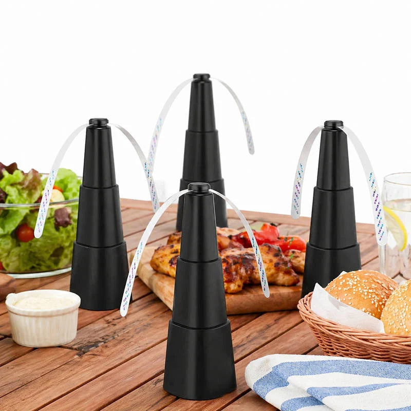 Fly Repellent Fan Holographic Blades Battery-Powered Chemical-Free