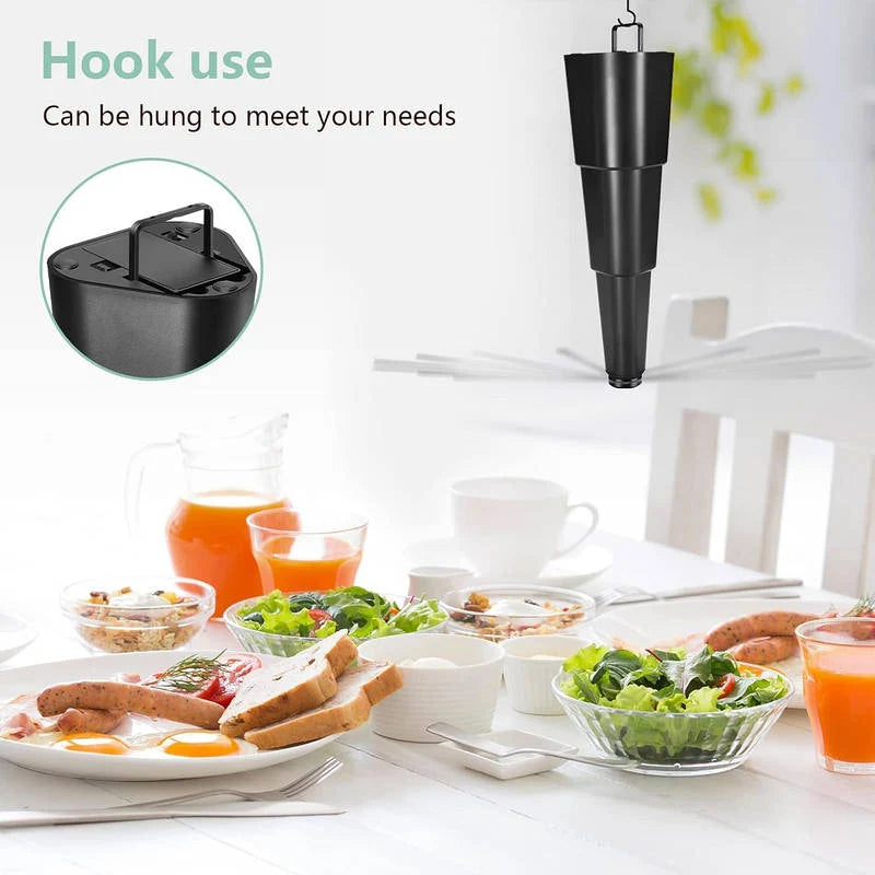 Fly Repellent Fan Holographic Blades Battery-Powered Chemical-Free