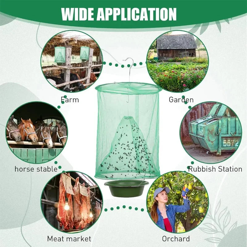 Fly Trap Foldable Reusable Bait-Compatible