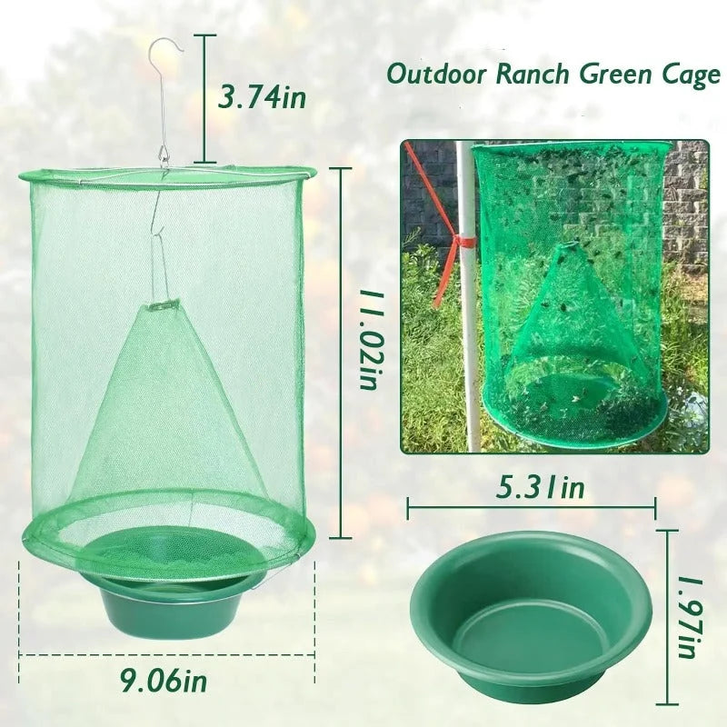 Fly Trap Foldable Reusable Bait-Compatible