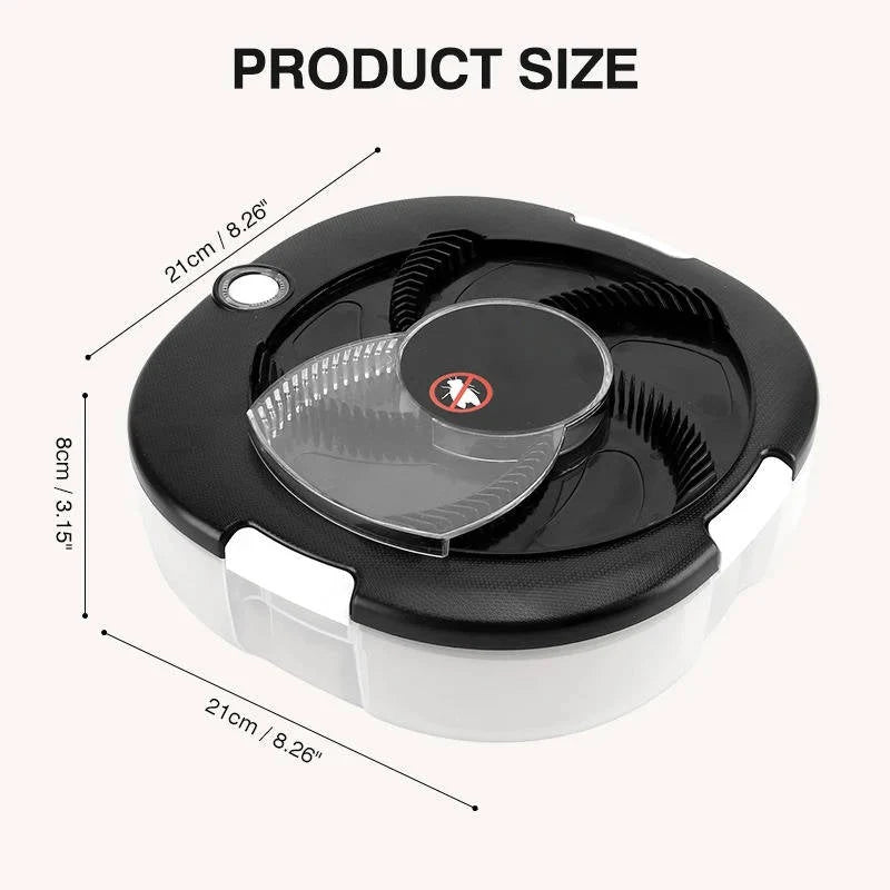 Fly Trap Rotating Arm USB Rechargeable 72-Hour Battery
