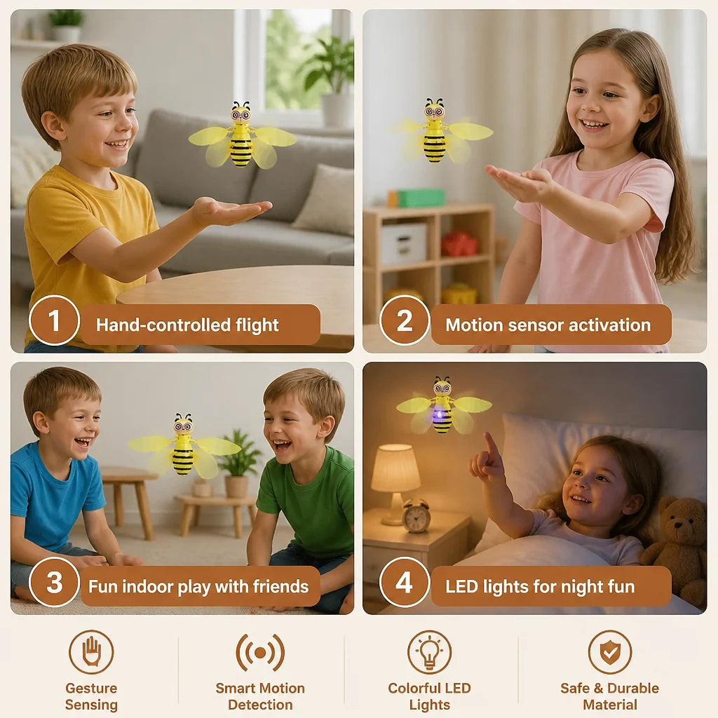 Flying Bee Toy Motion Sensor LED Lights