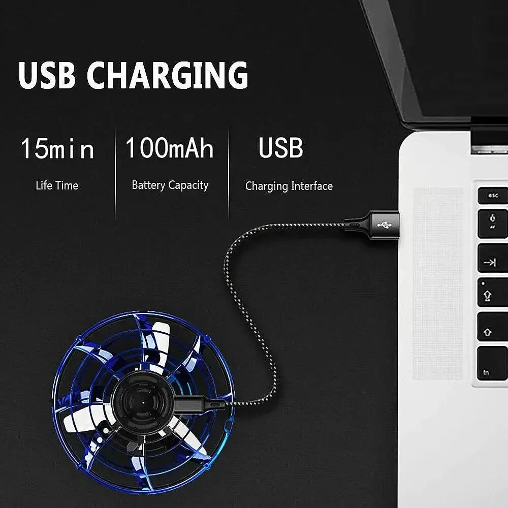 Flying Spinner Toy 2-Pack LED Lights USB Rechargeable