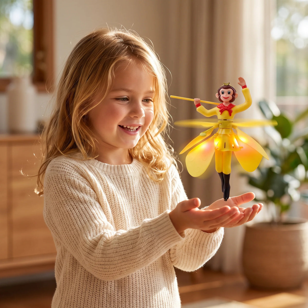 Flying Toy Motion Sensor LED Monkey Shape