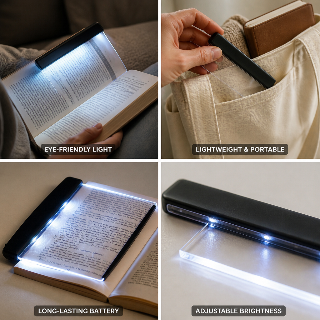 Foldable LED Book Light (50-Hour Battery)