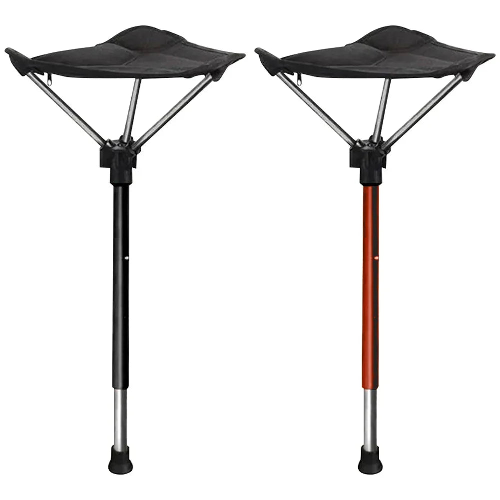 Folding Camping Stool Adjustable Height Lightweight Compact Design