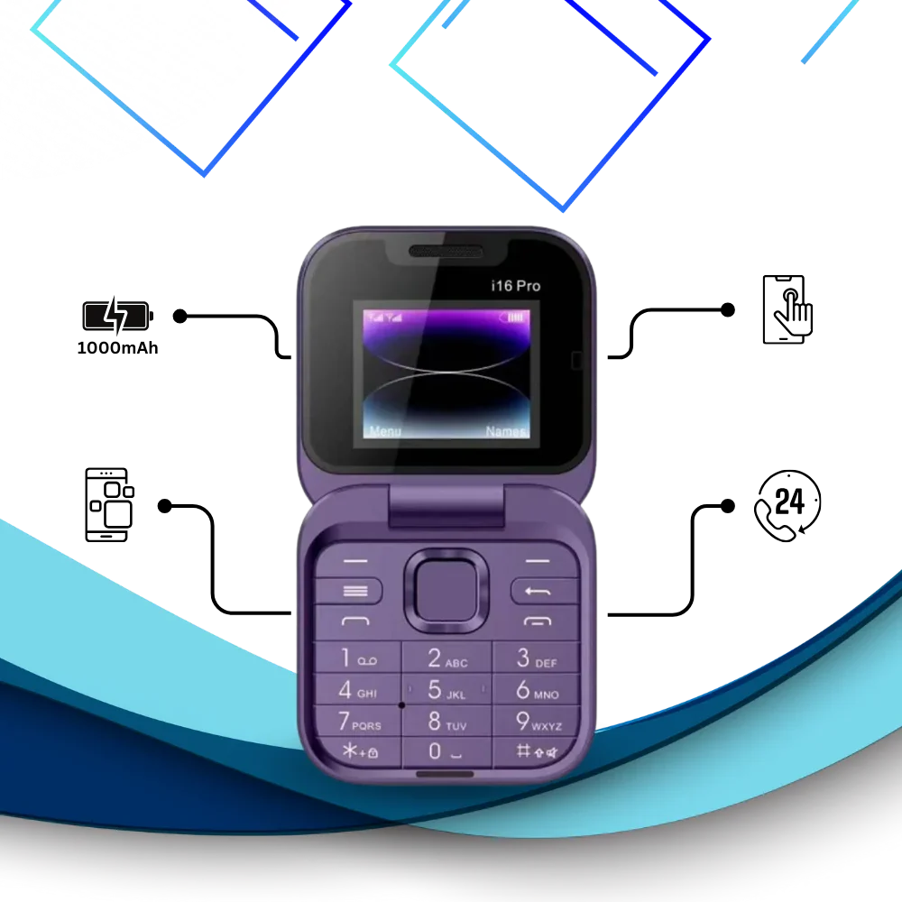 Folding Cell Phone Dual Nano SIM All Day Battery