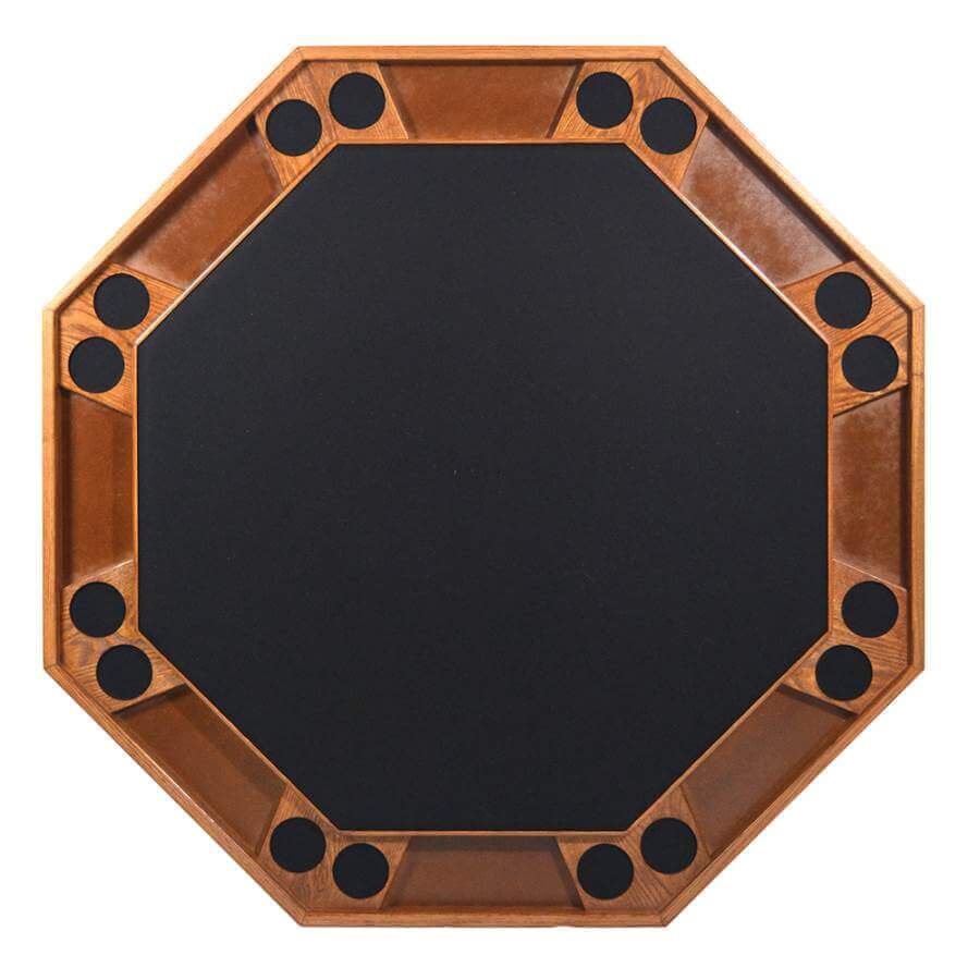 Folding Poker Table Oak Top Seats Eight Sur-Loc Legs