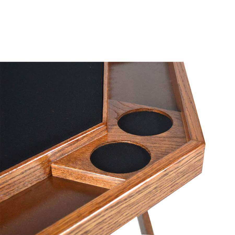 Folding Poker Table Oak Top Seats Eight Sur-Loc Legs