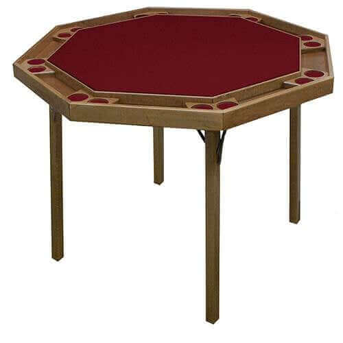 Folding Poker Table Steel Legs Seats 8 Custom Upholstery