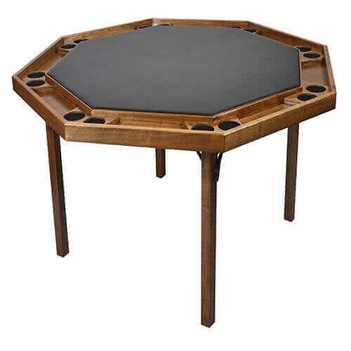 Folding Poker Table Steel Legs Seats 8 Custom Upholstery