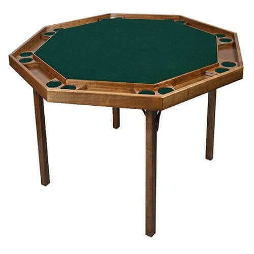 Folding Poker Table Steel Legs Seats 8 Custom Upholstery