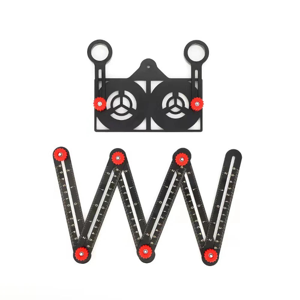 Folding Ruler Aluminum Alloy Locking Hinged Sections