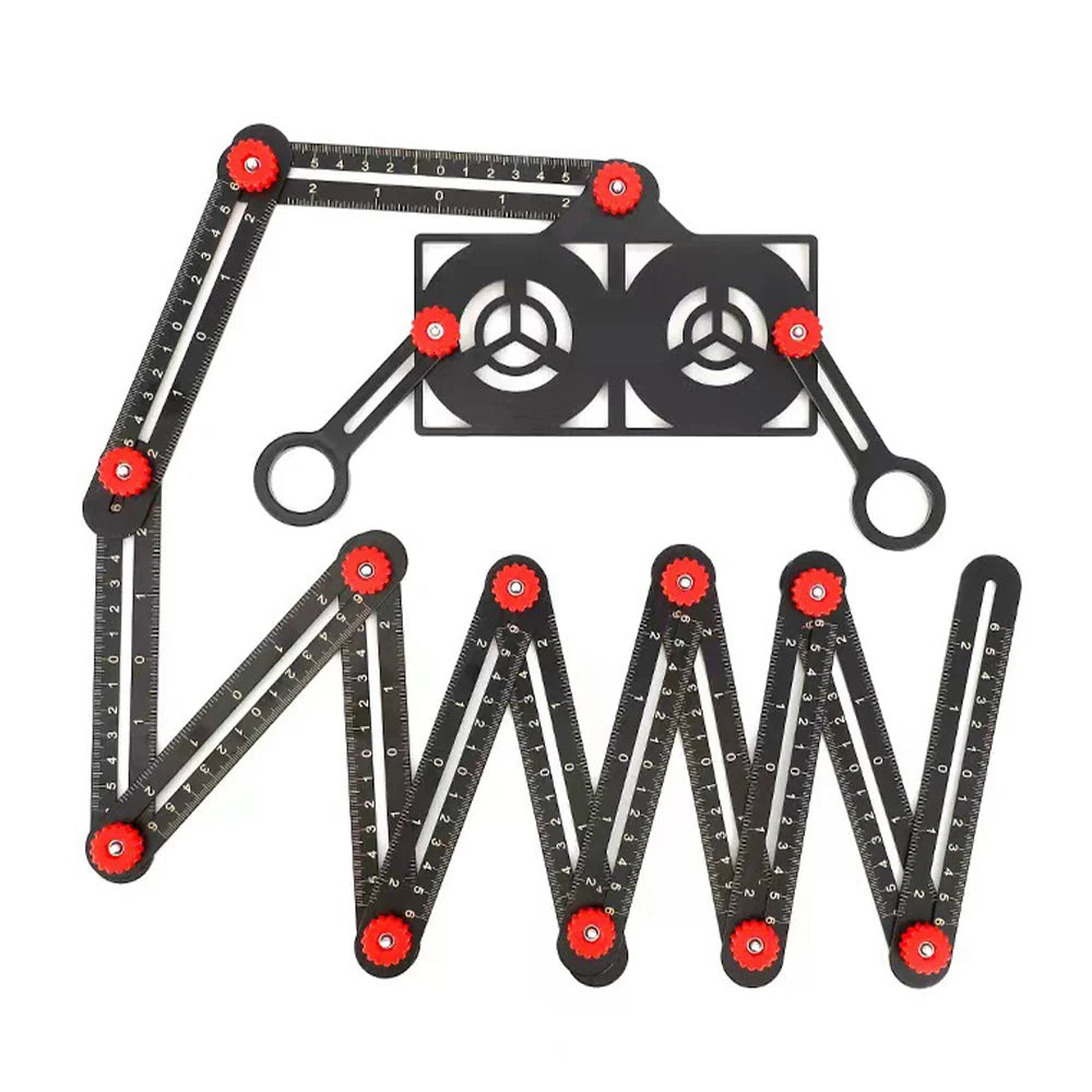 Folding Ruler Aluminum Alloy Locking Hinged Sections