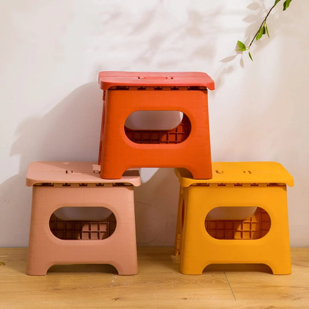 Folding Step Stool Reinforced Non-Slip Carry Handle