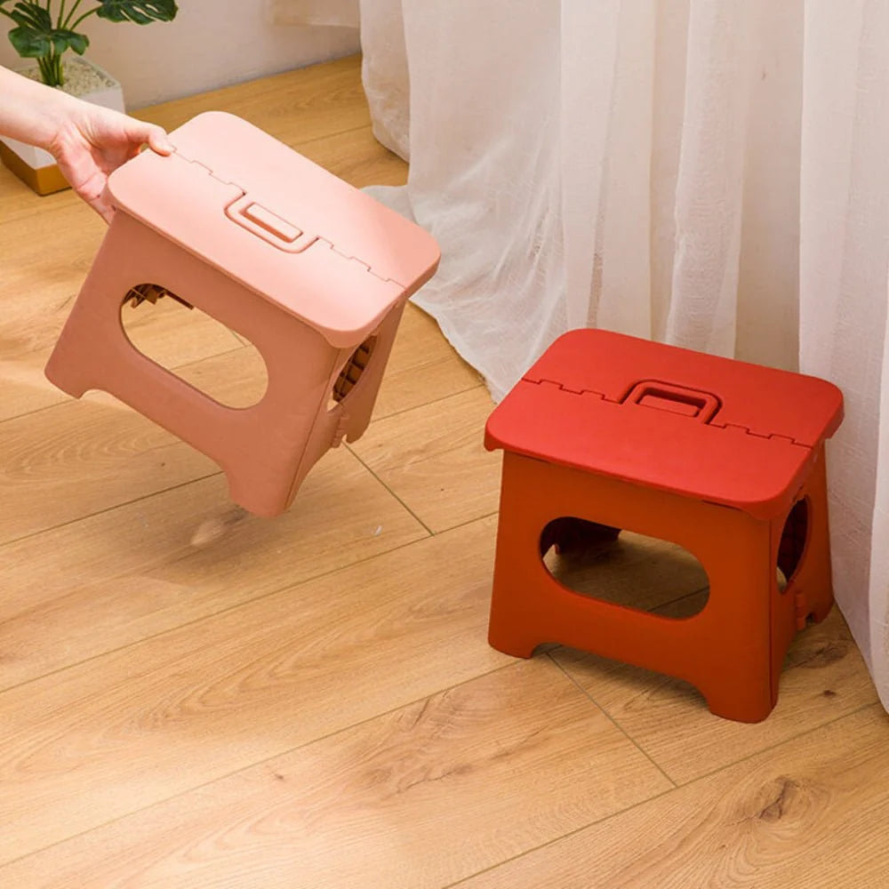 Folding Step Stool Reinforced Non-Slip Carry Handle