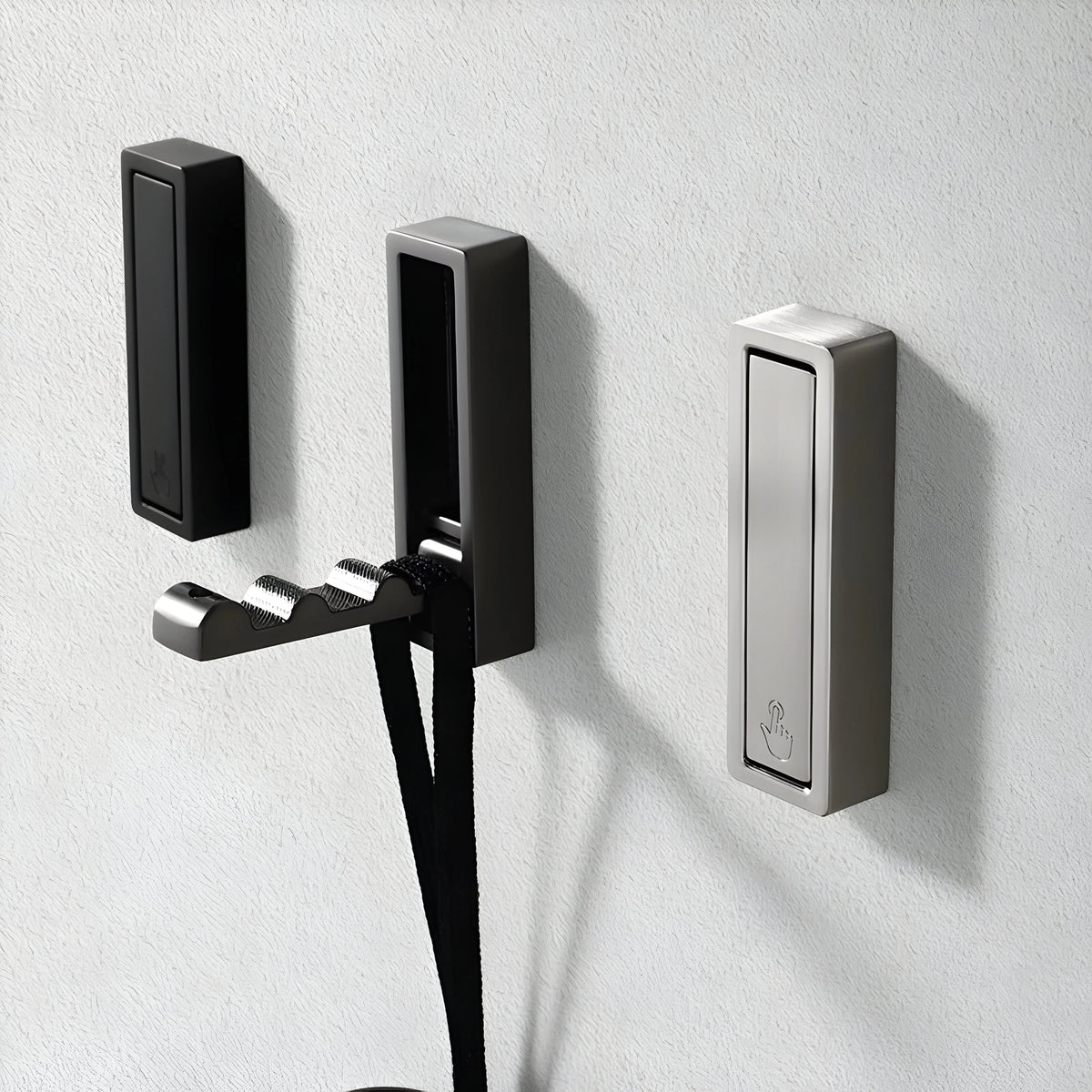 Folding Wall Hook Aluminum Adhesive-Mount Space-Saving Design