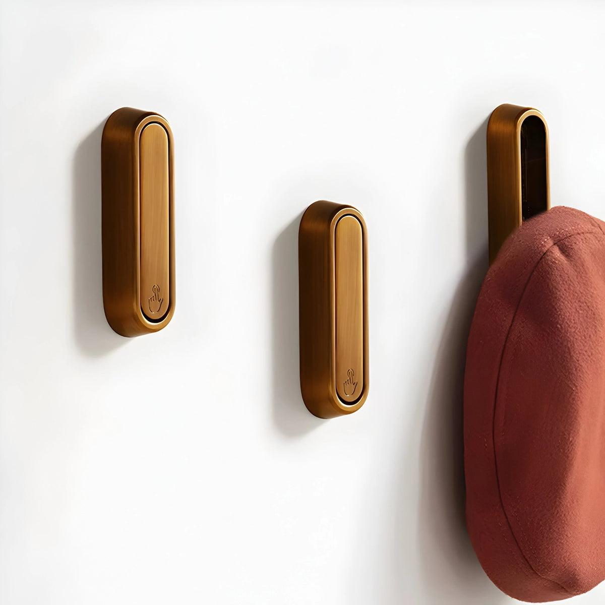 Folding Wall Hook Aluminum Adhesive-Mount Space-Saving Design