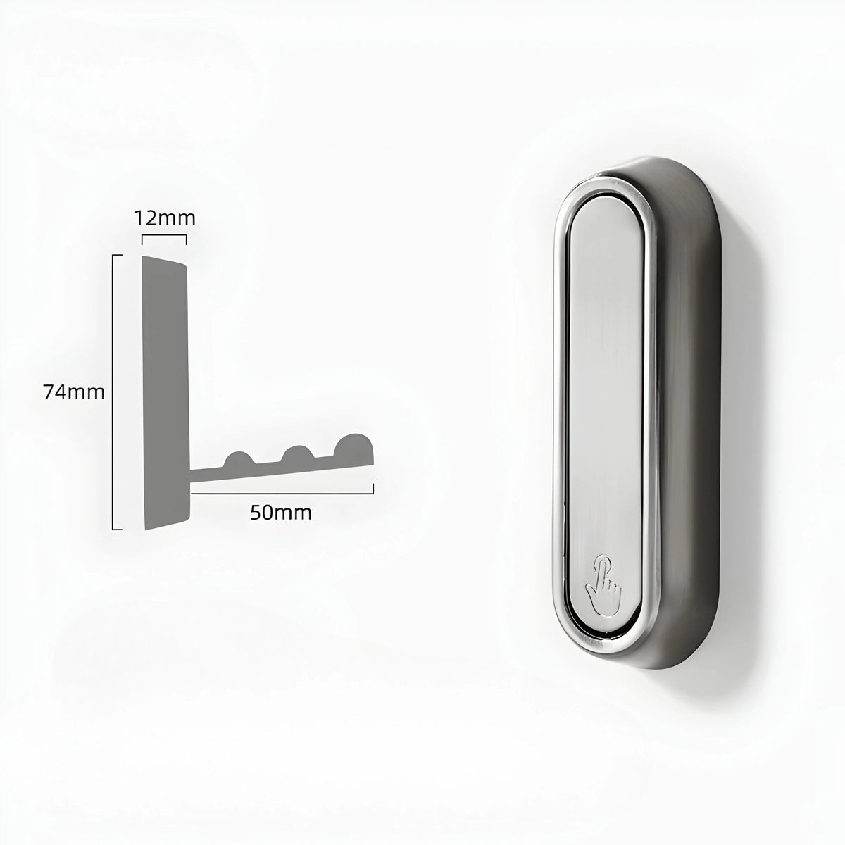 Folding Wall Hook Aluminum Adhesive-Mount Space-Saving Design