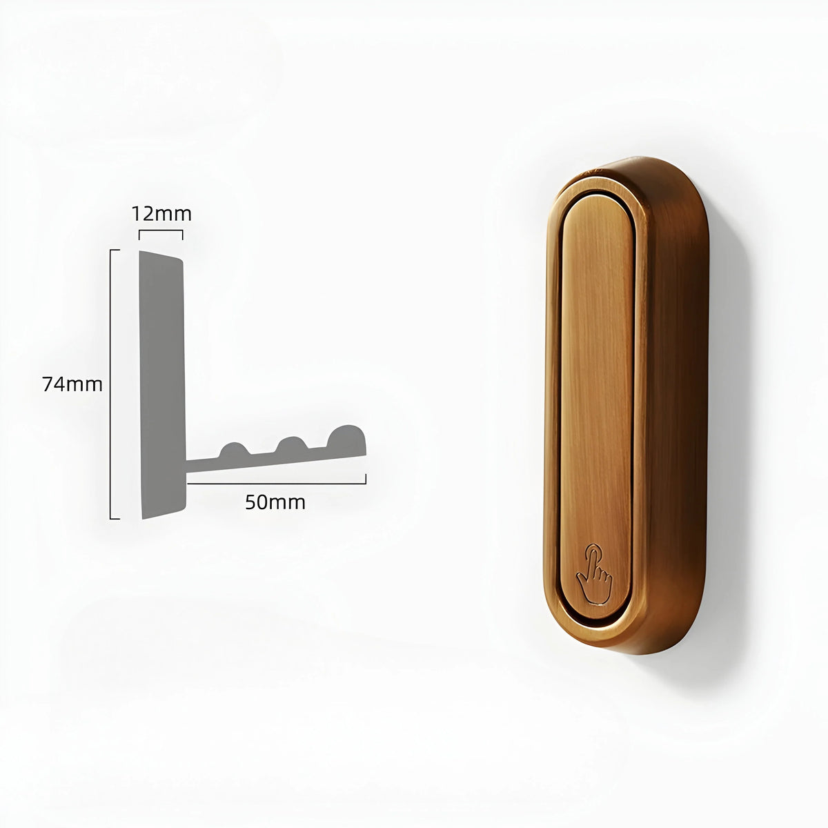 Folding Wall Hook Aluminum Adhesive-Mount Space-Saving Design