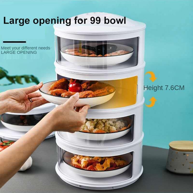 Food Cover Transparent Stackable Sliding Doors
