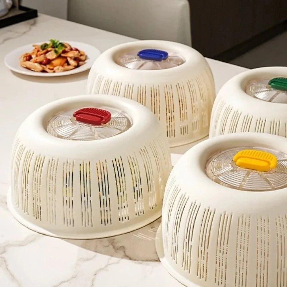 Food Cover With Draining Basket Breathable Insect Protection