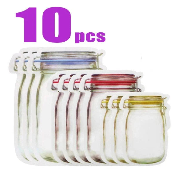 Food Storage Bags Zip-Top Closure 150ml Capacity