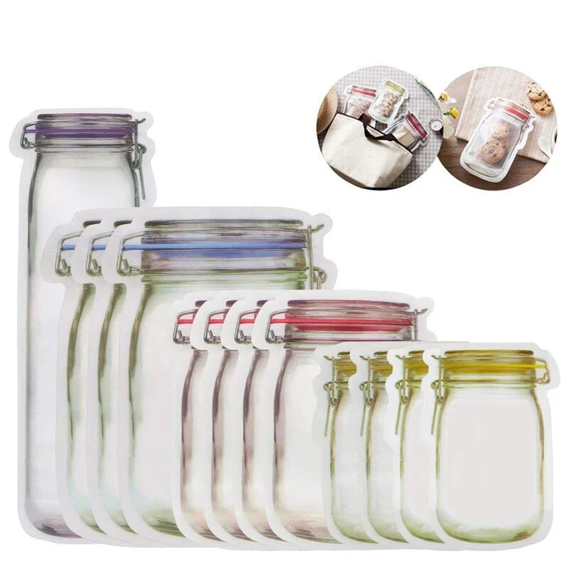 Food Storage Bags Zip-Top Closure 150ml Capacity