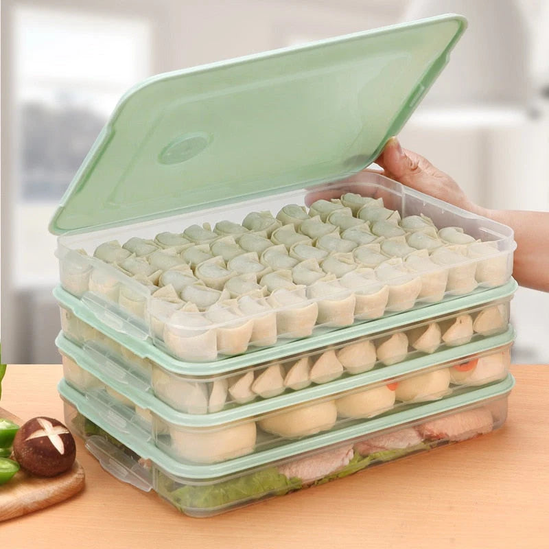 Food Storage Container Stackable Leak-Proof Transparent