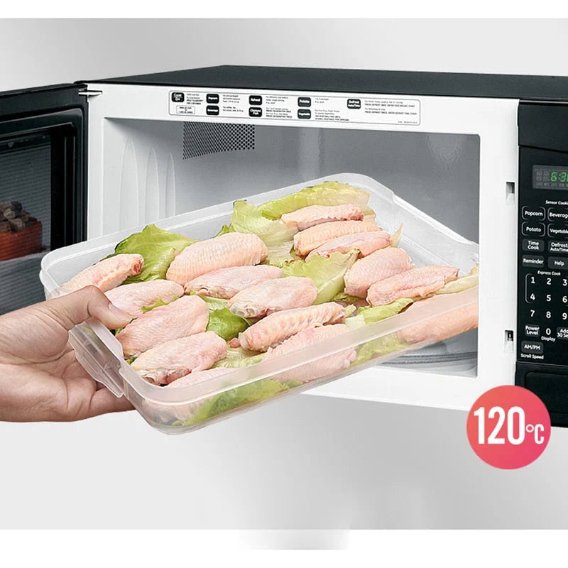 Food Storage Container Stackable Leak-Proof Transparent