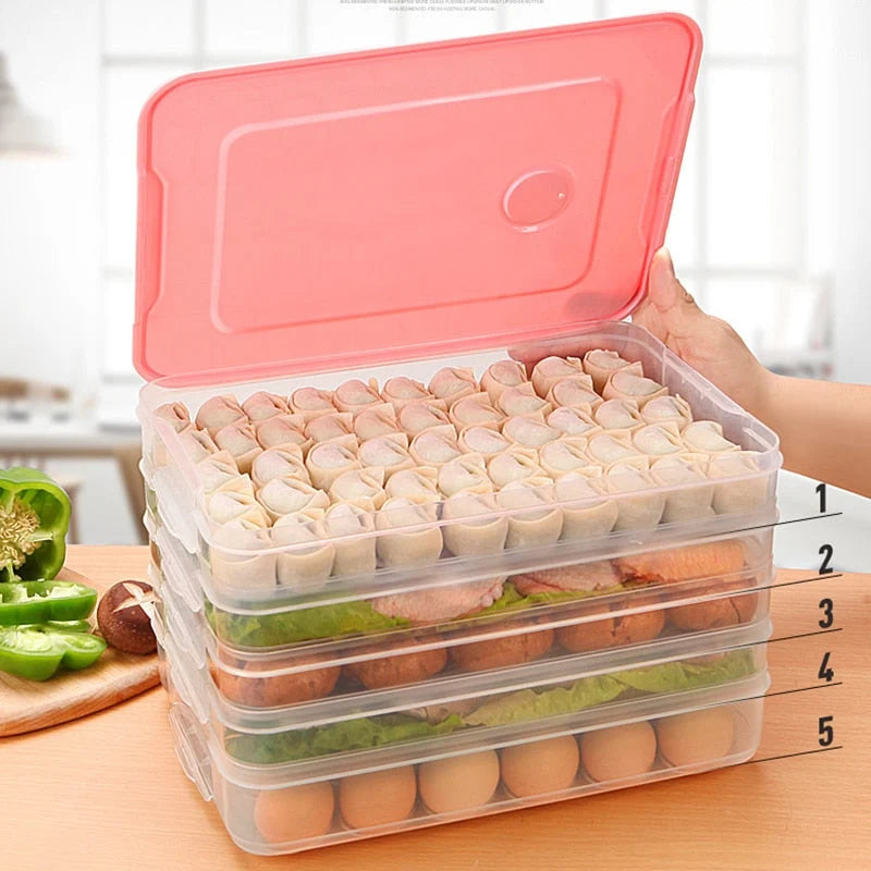 Food Storage Container Stackable Leak-Proof Transparent