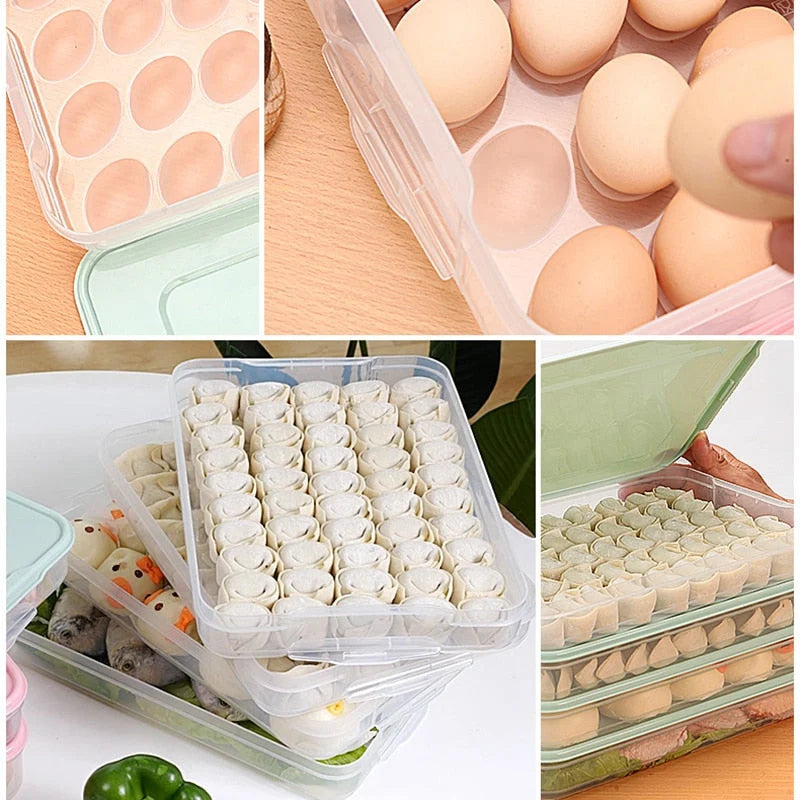 Food Storage Container Stackable Leak-Proof Transparent