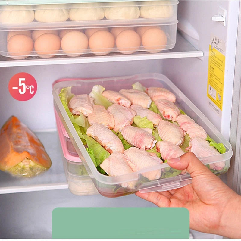 Food Storage Container Stackable Leak-Proof Transparent