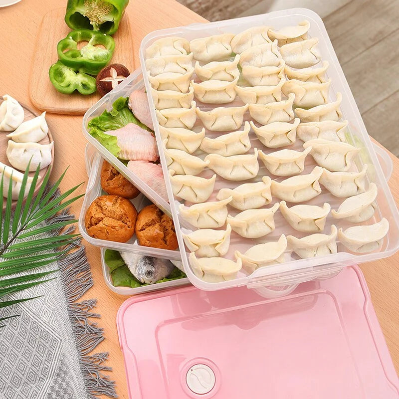 Food Storage Container Stackable Leak-Proof Transparent