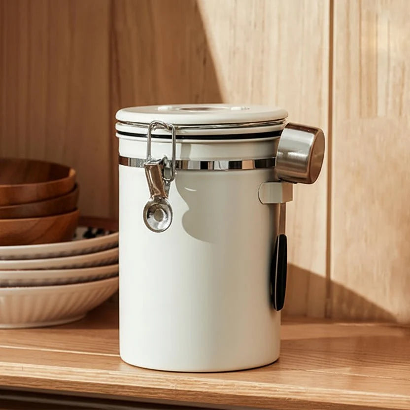 Food Storage Container Stainless Steel Airtight Freshness Seal Spoon Included
