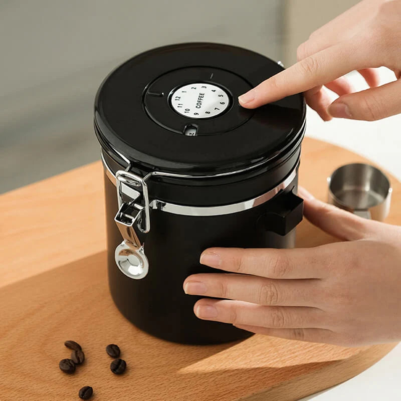 Food Storage Container Stainless Steel Airtight Freshness Seal Spoon Included