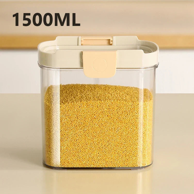 Food Storage Container Transparent Stackable Airtight Snap-Lock Lid