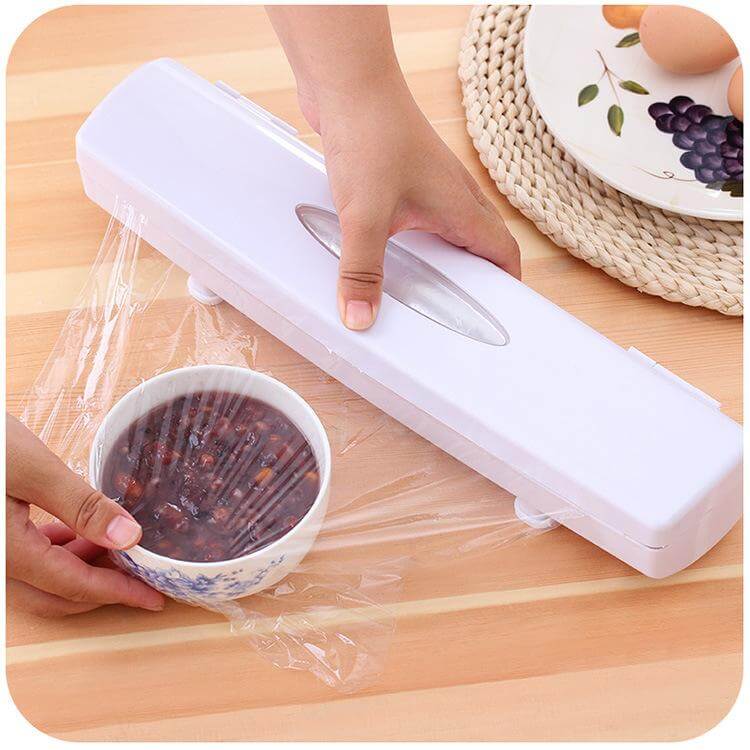 Food Wrap Dispenser Consistent-Cut Drawer Storage Multi-Wrap Compatible