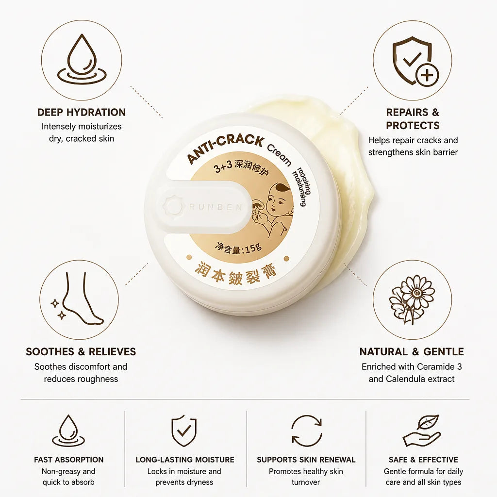 Foot Cream Cracked Heels Repair Ceramide & Calendula